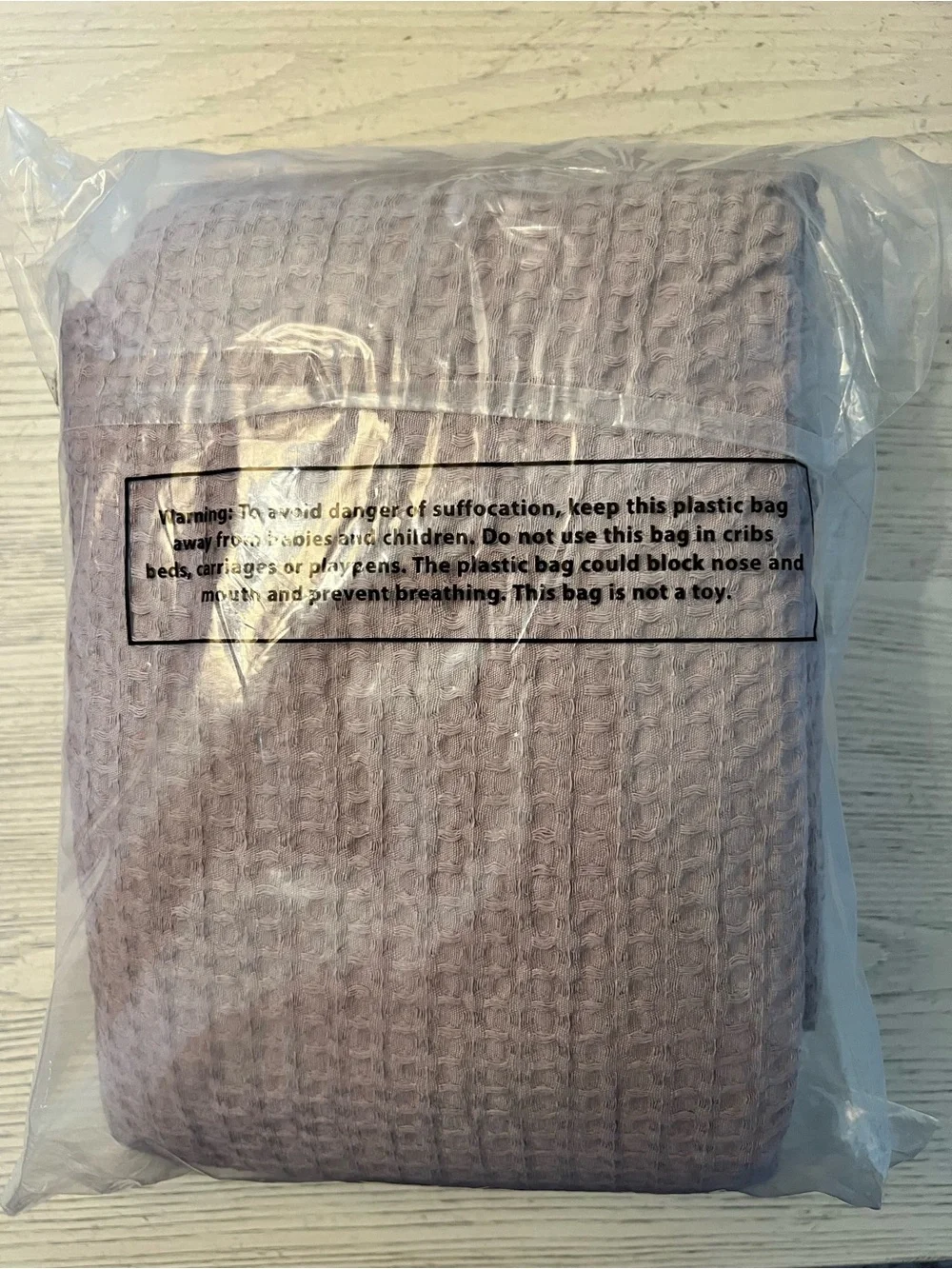 Oversized Waffle Weave Shower Curtain ~ Ash Rose Mauve - Target Threshold